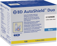 BD AUTOSHIELD Duo Sicherheits-Pen-Nadeln 8 mm 100 St