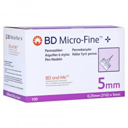BD MICRO-FINE+ 5 Pen-Nadeln 0,25x5 mm 100 St Kanüle