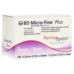 BD MICRO-FINE+ 5 Pen-Nadeln 0,25x5 mm 110 St Kanüle