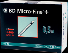 BD MICRO-FINE+ Insulinspr.0,5 ml U100 12,7 mm 100X0.5 ml