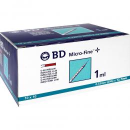 BD Micro-Fine+ U40 Insulin Spritzen 12.7mm 100 X 1 ml Spritzen
