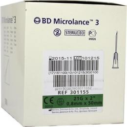 BD MICROLANCE Kanüle 21 G 2 0,8x50 mm 100 St.