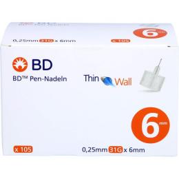 BD PEN-NADELN 0,25x6 mm 105 St.