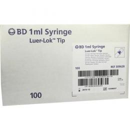 BD PLASTIPAK Spr.1 ml Luer Lok 3teilig 100 ml