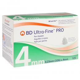 BD ULTRA-FINE PRO Pen-Nadeln 4 mm 32 G 0,23 mm 105 St Kanüle