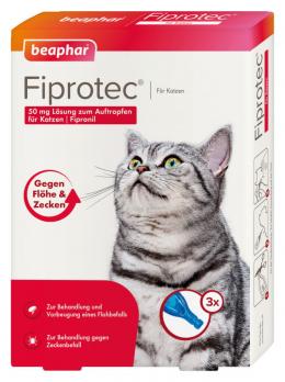 beaphar Fiprotec 50 mg Lösung zum Auftropfen für Katzen 3 X 0.50 ml Tropfen