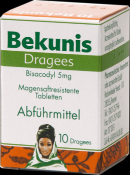 BEKUNIS Dragees Bisacodyl 5 mg magensaftres.Tabl. 10 St