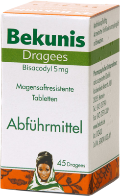 BEKUNIS Dragees Bisacodyl 5 mg magensaftres.Tabl. 45 St