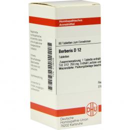 Ein aktuelles Angebot für BERBERIS D 12 Tabletten 80 St Tabletten Naturheilmittel - jetzt kaufen, Marke DHU-Arzneimittel GmbH & Co. KG.
