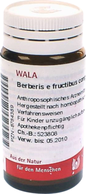 BERBERIS E fructibus comp.Globuli 20 g