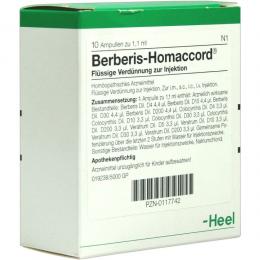 Ein aktuelles Angebot für BERBERIS HOMACCORD Ampullen 10 St Ampullen Naturheilmittel - jetzt kaufen, Marke Biologische Heilmittel Heel GmbH.
