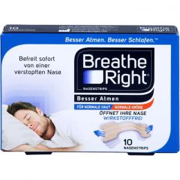 BESSER Atmen Breathe Right Nasenpfl.normal beige 10 St.