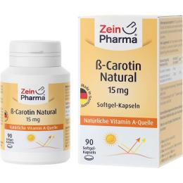 BETA CAROTIN NATURAL 15 mg Weichkapseln ZeinPharma 90 St.