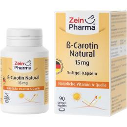 BETA CAROTIN NATURAL 15 mg Weichkapseln ZeinPharma 90 St. (40 g)