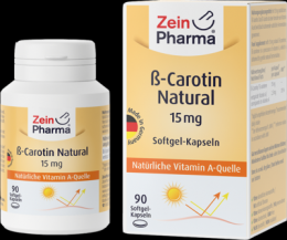 BETA CAROTIN NATURAL 15 mg ZeinPharma Weichkapseln 90 St