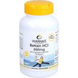 BETAIN HCL 650 mg Kapseln 120 St. (110 g)