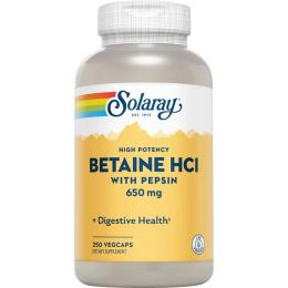 BETAIN HCL 650 mg+Pepsin Solaray Kapseln 250 St. (247 g)