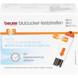BEURER GL44/GL50 Blutzucker-Teststreifen 100 St.