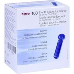 BEURER Nadellanzetten steril 28 G blau 100 St.