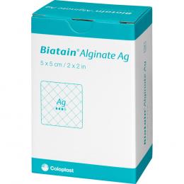 BIATAIN Alginate Ag Kompressen 5x5 cm mit Silber 30 St Verband