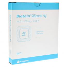 BIATAIN Silicone Ag Schaumverband 12,5x12,5 cm 5 St Verband