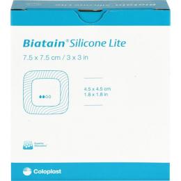 BIATAIN Silikon Lite Schaumverband 7,5x7,5 cm 10 St.