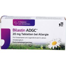 BILASTIN ADGC 20 mg Tabletten bei Allergie 6 St.