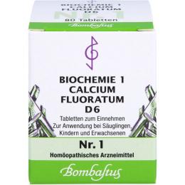 BIOCHEMIE 1 Calcium fluoratum D 6 Tabletten 80 St.