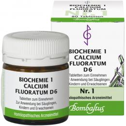 Ein aktuelles Angebot für BIOCHEMIE 1 Calcium fluoratum D 6 Tabletten 80 St Tabletten Schüßler Salze - jetzt kaufen, Marke Bombastus-Werke AG.