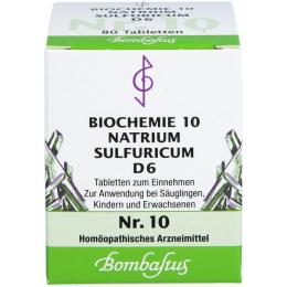 BIOCHEMIE 10 Natrium sulfuricum D 6 Tabletten 80 St.