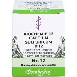 BIOCHEMIE 12 Calcium sulfuricum D 12 Tabletten 80 St.