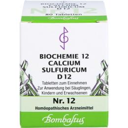 BIOCHEMIE 12 Calcium sulfuricum D 12 Tabletten 80 St.