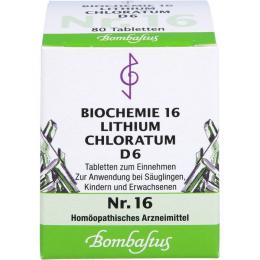 BIOCHEMIE 16 Lithium chloratum D 6 Tabletten 80 St.