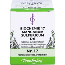 BIOCHEMIE 17 Manganum sulfuricum D 6 Tabletten 80 St.