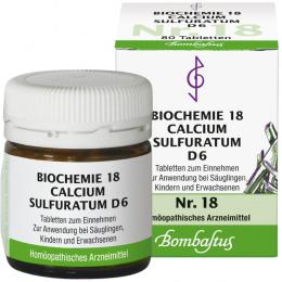 BIOCHEMIE 18 Calcium sulfuratum D 6 Tabletten 80 St Tabletten