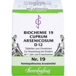 BIOCHEMIE 19 Cuprum arsenicosum D 12 Tabletten 80 St.