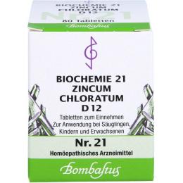 BIOCHEMIE 21 Zincum chloratum D 12 Tabletten 80 St.