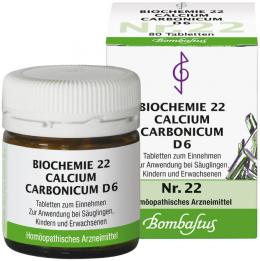 BIOCHEMIE 22 Calcium carbonicum D 6 Tabletten 80 St Tabletten