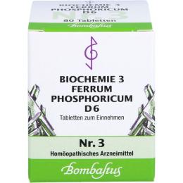 BIOCHEMIE 3 Ferrum phosphoricum D 6 Tabletten 80 St.