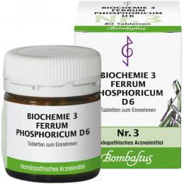 BIOCHEMIE 3 Ferrum phosphoricum D 6 Tabletten 80 St Tabletten