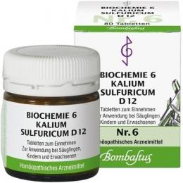 BIOCHEMIE 6 Kalium sulfuricum D 12 Tabletten 80 St.