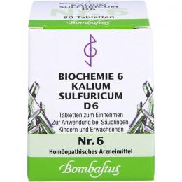 BIOCHEMIE 6 Kalium sulfuricum D 6 Tabletten 80 St.