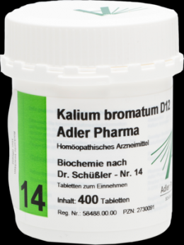 BIOCHEMIE Adler 14 Kalium bromatum D 12 Tabletten 400 St