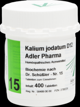 BIOCHEMIE Adler 15 Kalium jodatum D 12 Tabletten 400 St