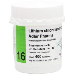 BIOCHEMIE Adler 16 Lithium chloratum D 12 Tabl. 400 St.