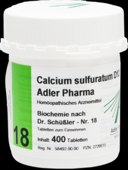 BIOCHEMIE Adler 18 Calcium sulfuratum D 12 Tabl. 400 St