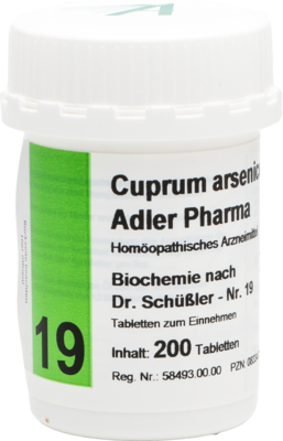 BIOCHEMIE Adler 19 Cuprum arsenicosum D 12 Tabl. 200 St