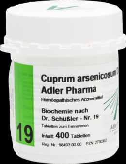 BIOCHEMIE Adler 19 Cuprum arsenicosum D 12 Tabl. 400 St