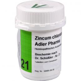 BIOCHEMIE Adler 21 Zincum chloratum D 12 Tabletten 400 St.