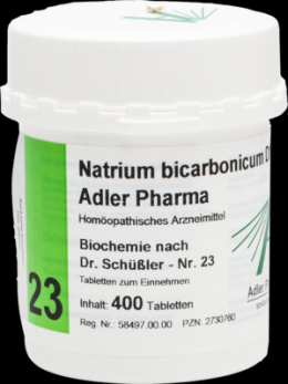 BIOCHEMIE Adler 23 Natrium bicarbonicum D 12 Tabl. 400 St
